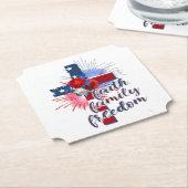 Dessous-de-verre En Papier Croix du drapeau américain (Incliné)