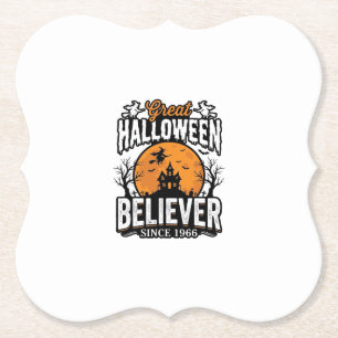 Dessous-de-verre En Papier Croyant d'Halloween Vintage Depuis 1966 Graphique_