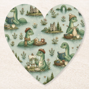 Dessous-de-verre En Papier Cryptides cosy Nessie Monstre du Loch Ness loisirs