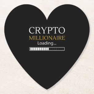 Dessous-de-verre En Papier Crypto Millionaire Chargement drôle marchand de p