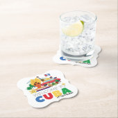 Dessous-de-verre En Papier Cuba (En situation)