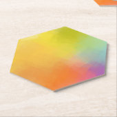 Dessous-de-verre En Papier Custom Abstract Art Yellow (Incliné)