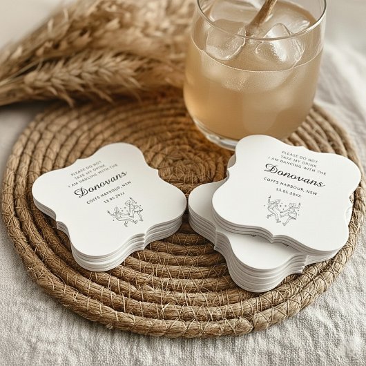Dessous-de-verre En Papier Custom Please Do Not Take My Drink Wedding 