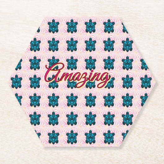 Dessous-de-verre En Papier Custom turtle pattern Sherpa Blanket (Devant)