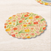 Dessous-de-verre En Papier Cute Easter/spring patterned flowers (Incliné)