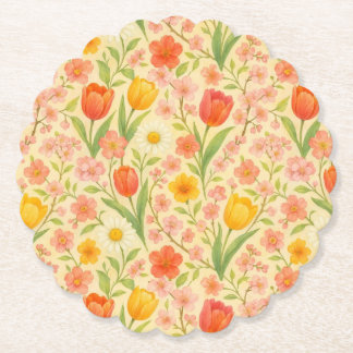 Dessous-de-verre En Papier Cute Easter/spring patterned flowers