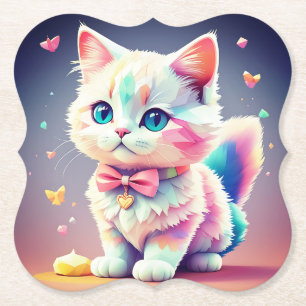 Dessous-de-verre En Papier Cute Kitten-84301 coloré