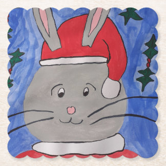 Dessous-de-verre En Papier Cute Père Noël Bunny