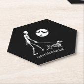 Dessous-de-verre En Papier Dachshund Halloween (Incliné)