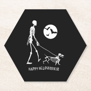 Dessous-de-verre En Papier Dachshund Halloween