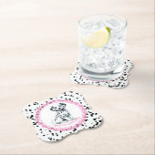 Dessous-de-verre En Papier Dalmatie Imprimer Anniversaire | Black and White p (En situation)