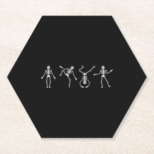 Dessous-de-verre En Papier Dancing Skeleton Halloween