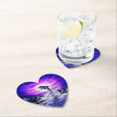 Dessous-de-verre En Papier Dauphin clair de lune (En situation)