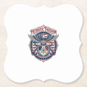 Dessous-de-verre En Papier Débardeur graphique vectoriel prépa côtier patriot