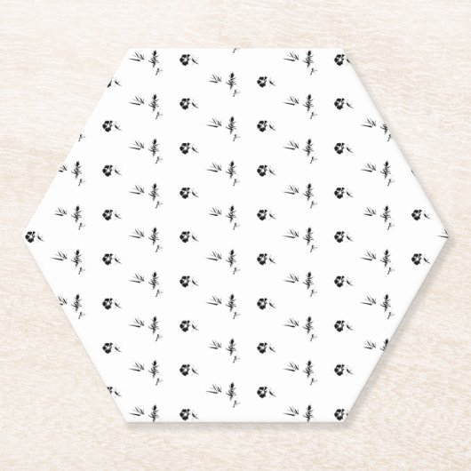 Dessous-de-verre En Papier Décoratif, Gris foncé, Charbon (Devant)