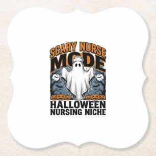 Dessous-de-verre En Papier Déguisement de nurse effrayant Halloween Ghost Nur
