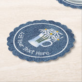 Dessous-de-verre En Papier Denim Et Daisys (Incliné)