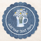 Dessous-de-verre En Papier Denim Et Daisys (Devant)