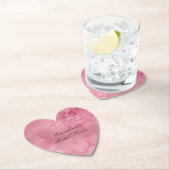 Dessous-de-verre En Papier Dentelle rose chic (En situation)