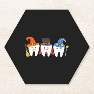 Dessous-de-verre En Papier Dentiste Halloween dents Dentaire