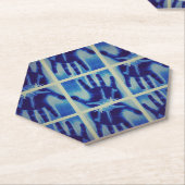 Dessous-de-verre En Papier déplaisante main bleue (Incliné)