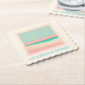 Dessous-de-verre En Papier Design de plage (Incliné)
