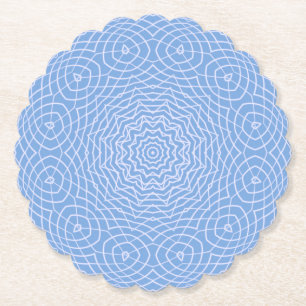 Dessous-de-verre En Papier Design Faux Tulle Bleu Léger