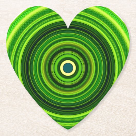 Dessous-de-verre En Papier Design Mandala vert géométrique-64555 (Devant)