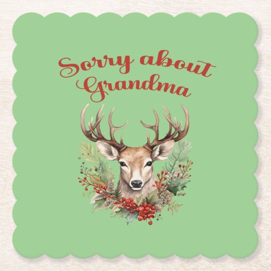 Dessous-de-verre En Papier Désolé pour les Dessous de verre Papier Grand-Mère (Devant)