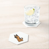 Dessous-de-verre En Papier Dessin animé de German Shepherd (En situation)