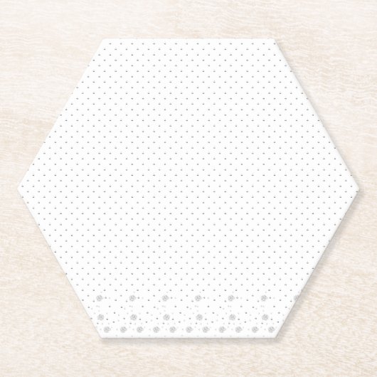 Dessous-de-verre En Papier Dessin au trait, Lilas blanc (Devant)