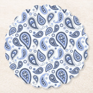 Dessous-de-verre En Papier Dessin imprimé paisley floral complexe