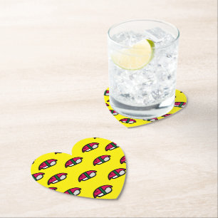Dessous-de-verre En Papier Dessin Kawaii Sushi, riz au poisson et Carré d'al