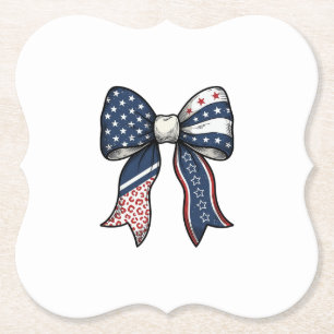 Dessous-de-verre En Papier Dessin vectoriel de nœud gravé vintage patriotique