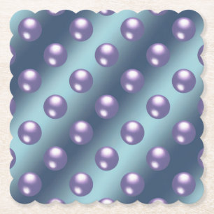 Dessous-de-verre En Papier Dessous de verre Blue Purple Pearls