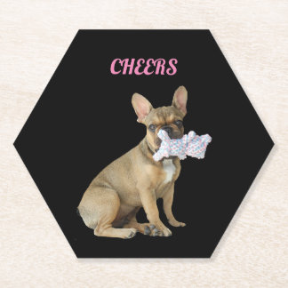Dessous-de-verre En Papier Dessous de verre Bouledogue français Cheers