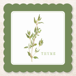 Dessous-de-verre En Papier DESSOUS DE VERRE Carré à bascule FRAIS THYME (+tex