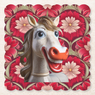Dessous-de-verre En Papier Dessous de verre cheval en céramique
