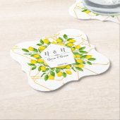 Dessous-de-verre En Papier Dessous de verre citron (Incliné)