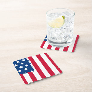Dessous-de-verre En Papier Dessous de verre de boisson papier patriotique