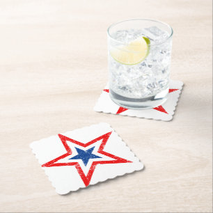 Dessous-de-verre En Papier Dessous de verre de boisson Patriotic Star