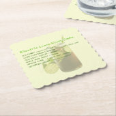 Dessous-de-verre En Papier Dessous de verre de chaux séché Soda ELectric Lime (Incliné)