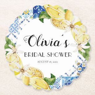 Dessous-de-verre En Papier Dessous de verre de Fête des mariées méditerranéen