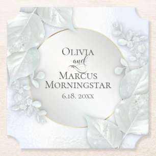 Dessous-de-verre En Papier Dessous de verre de fête   Icy Blue Shimmer