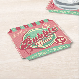Dessous-de-verre En Papier Dessous de verre de gomme à bulles