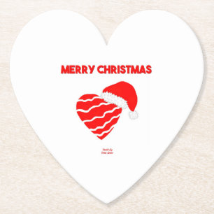 Dessous-de-verre En Papier Dessous de verre de papier de coeur de Noël Père N