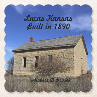 Dessous-de-verre En Papier Dessous de verre de papier de l'école Old Stone