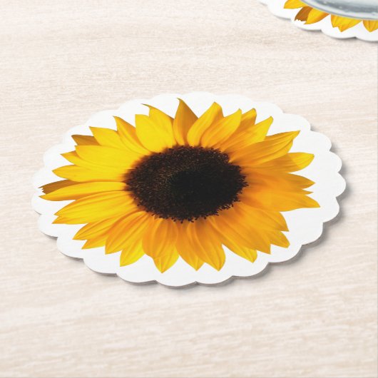 Dessous-de-verre En Papier Dessous de verre de papier de tournesol (Incliné)