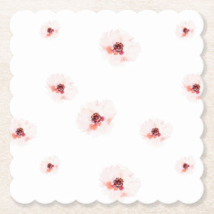 Dessous-de-verre En Papier Dessous de verre de papier Mariage floral Aquarell