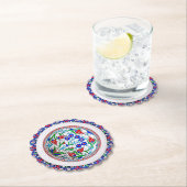 Dessous-de-verre En Papier Dessous de verre de papier rond à calcaire (En situation)